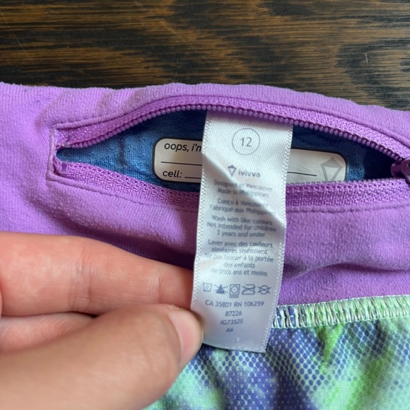 Ivivva Girls shorts printed size 12 - Picture 3 of 7